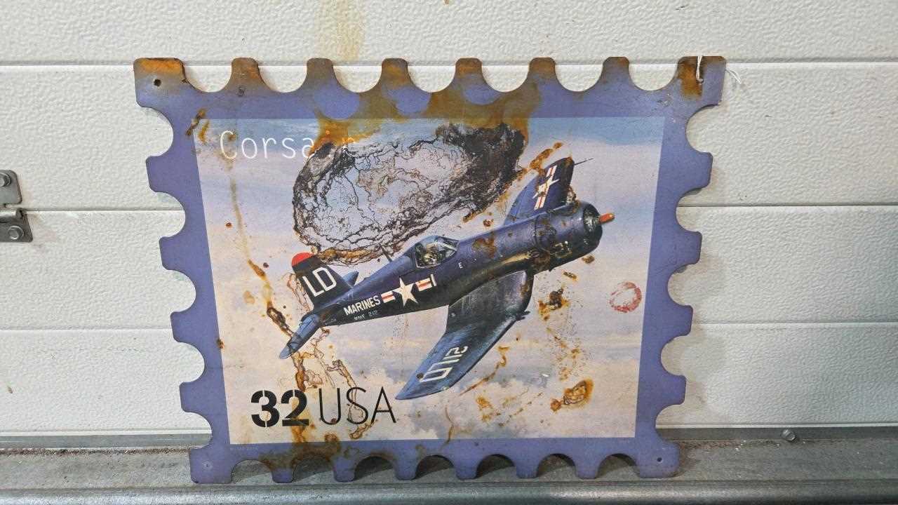 Lot 85 - CORSAIR TIN SIGN 19" X 15"