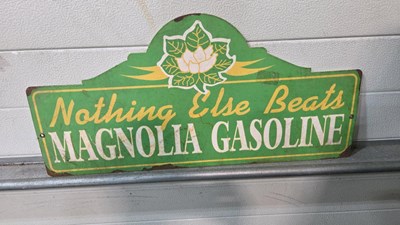 Lot 741 - MAGNOLIA GASOLINE SIGN 26" X 12"