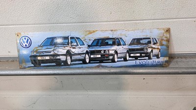 Lot 729 - VW EVOLUTION SIGN 20" X 5"