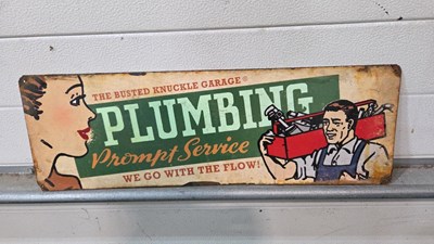Lot 717 - PLUMBING PROMPT SERVICE SIGN 24" X 8"