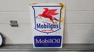 Lot 645 - MOBIL GAS, MOBIL OIL SIGN 18" X 12"