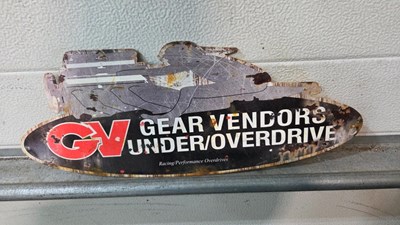 Lot 519 - G V GEAR VENDORS SIGN 18" X 17"