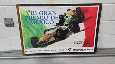 Lot 461 - V111 GRAN DREMIO DE MEXICO SIGN 24" X 15"