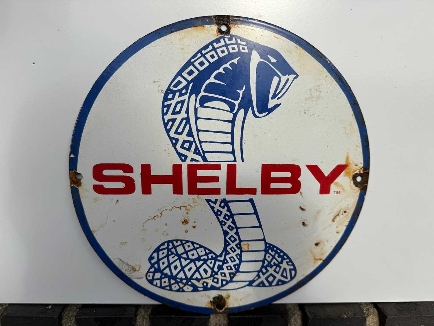 Lot 255 - SHELBY ENAMEL SIGN 12