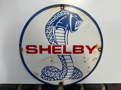 Lot 255 - SHELBY ENAMEL SIGN 12" DIA