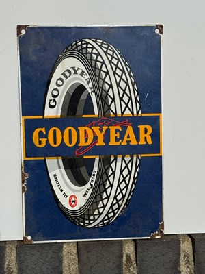 Lot 327 - GOODYEAR TYRES ENAMEL SIGN 8" X 11.5"