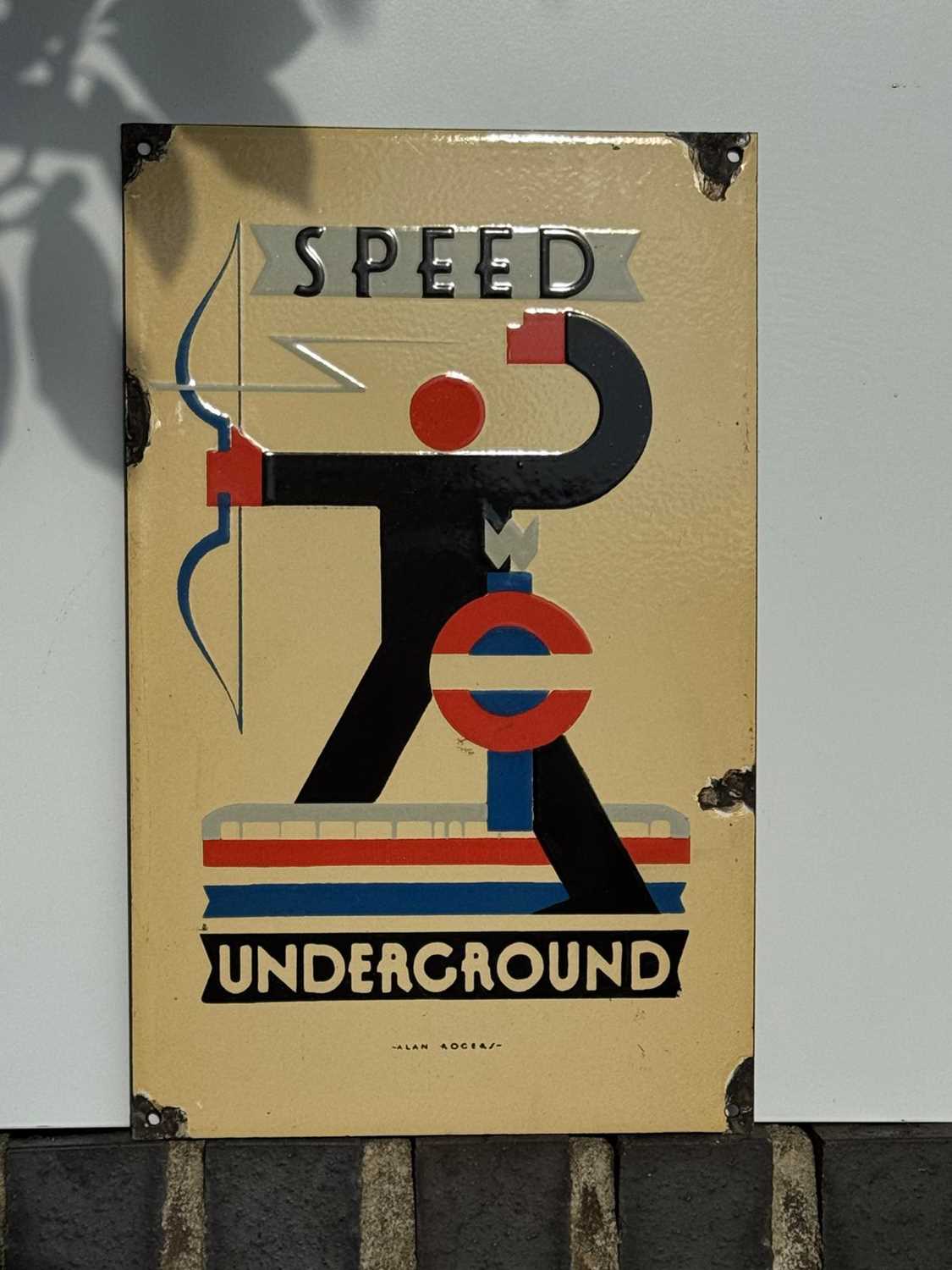 Lot 339 - SPEED UNDERGROUND ENAMEL SIGN 10