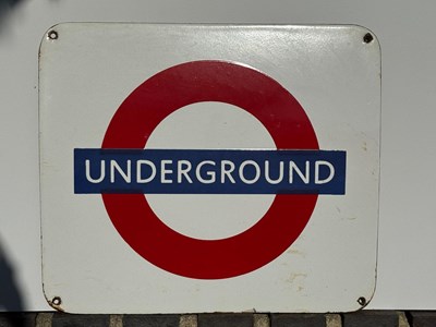 Lot 373 - UNDERGROUND ENAMEL SIGN 13" X 15"