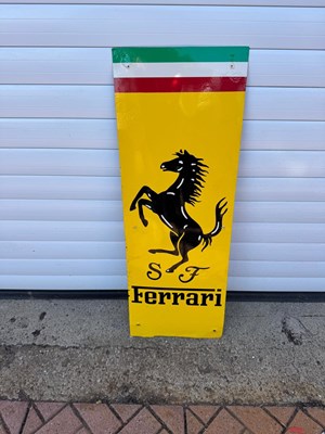 Lot 403 - PAINTED FERRARI SIGN 33.5" X 12"