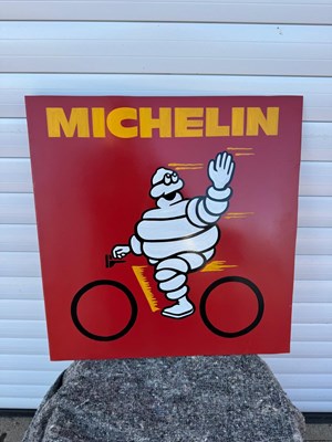 Lot 457 - PAINTED MICHELIN , DOUBLE SIDED SIGN 19.5" X 20"