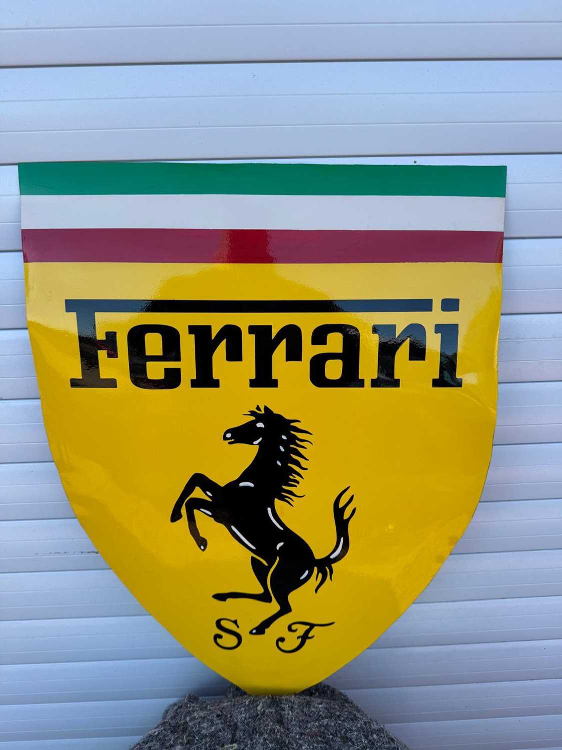 Lot 545 - PAINTED FERRARI SHIELD SIGN 18