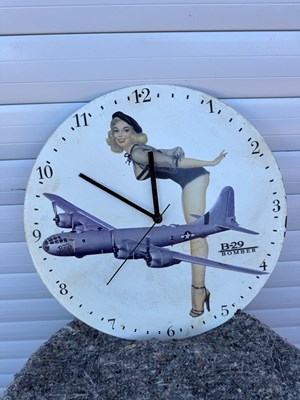 Lot 623 - B-29 BOMBER CLOCK 14" DIA
