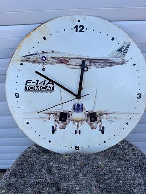 Lot 641 - F-14 A TOMCAT CLOCK 14" DIA