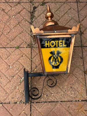 Lot 721 - AA HOTEL HANGING LAMP 14" X 29.5"
