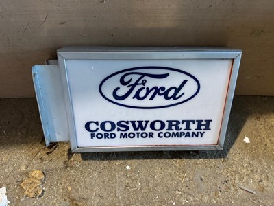 Lot 761 - FORD COSWORTH , DOUBLE SIDED LIGHT UP SIGN 12.5" X 21.5"
