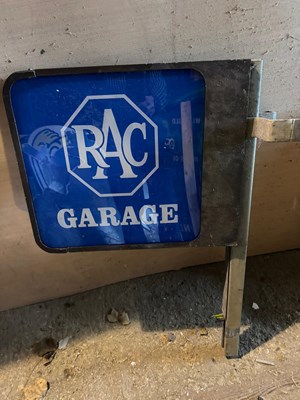 Lot 769 - RAC GARAGE , DOUBLE SIDED LIGHT UP SIGN 24" X 31"