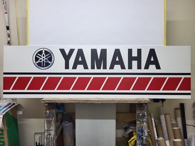 Lot 107 - 64" X 18" YAMAHA SPEEDBLOCK SIGN