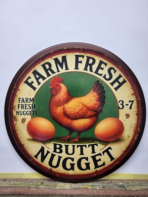 Lot 233 - 22" DIAMETER FARM FRESH SIGN