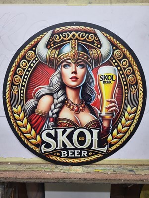 Lot 379 - 24" DIAMETER METAL SKOL SIGN