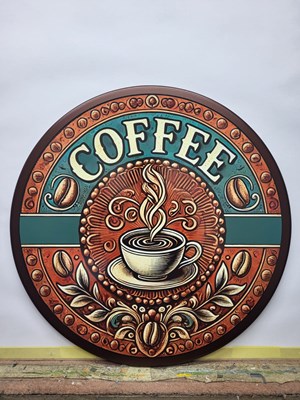 Lot 401 - 22"DIAMETER COFFEE SIGN