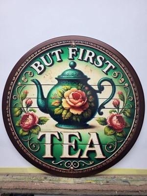 Lot 588 - 22" DIAMETER TEA SIGN
