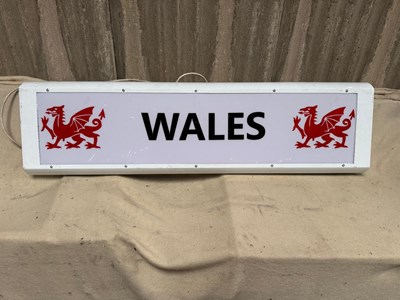 Lot 167 - WALES FLAG LIGHT UP SIGN 13.5" X 50"