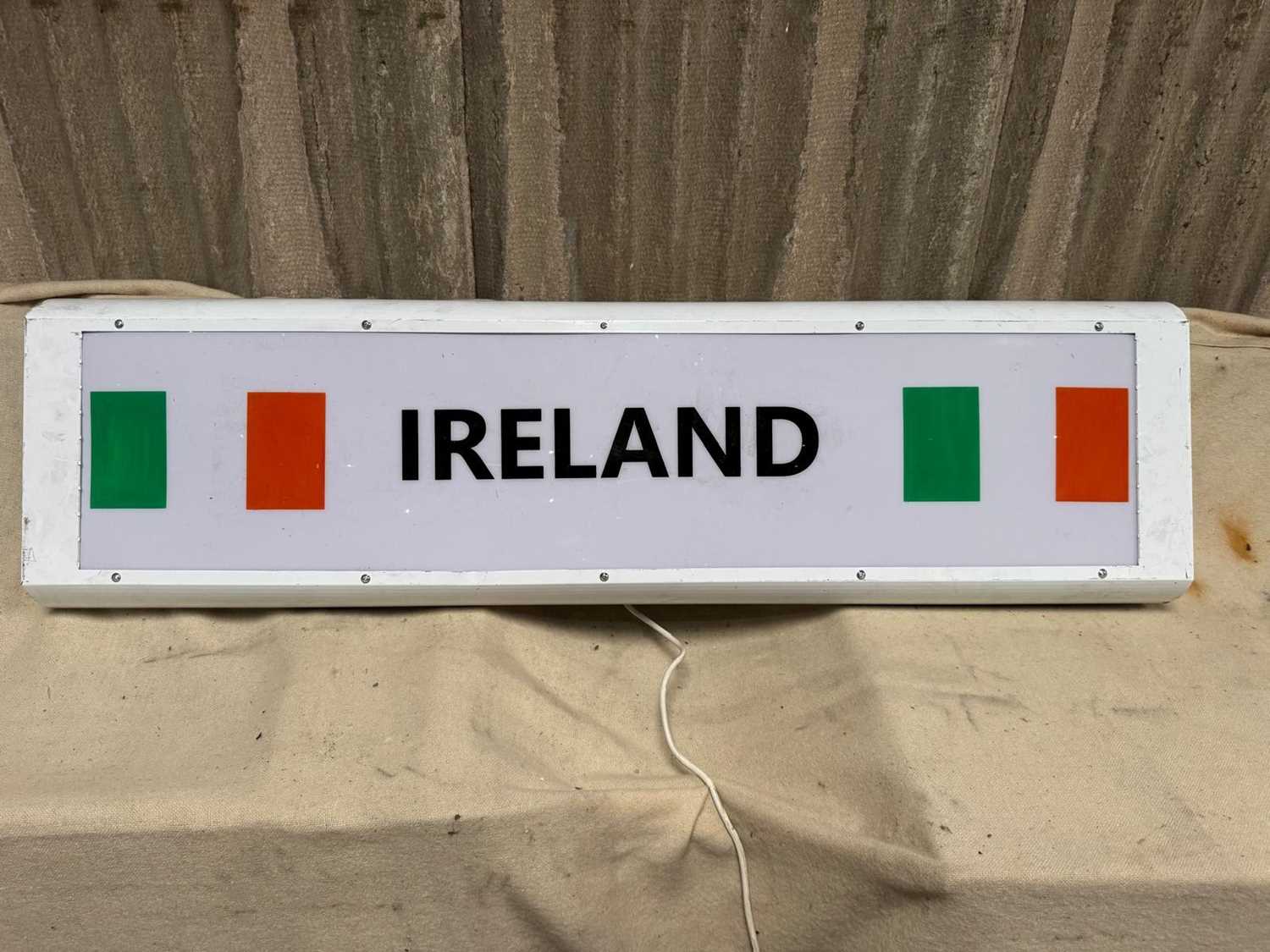 Lot 195 - IRELAND FLAG LIGHT UP SIGN 13.5