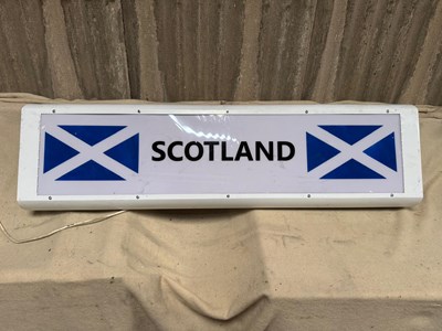 Lot 469 - SCOTLAND FLAG LIGHT UP SIGN 13.5" X 50"