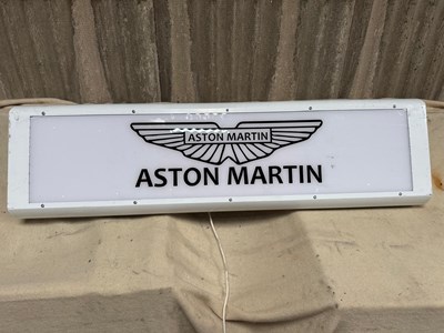 Lot 507 - ASTON MARTIN LIGHT UP SIGN 13.5" X 50"