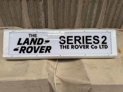Lot 523 - LAND ROVER SERIES 2 LIGHT UP SIGN 13.5" X 50"