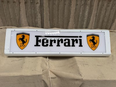 Lot 839 - FERRARI LIGHT UP SIGN 13.5" X 50"