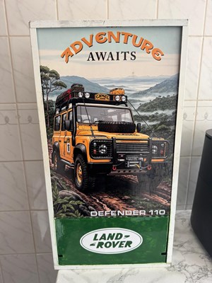 Lot 847 - LAND ROVER DEFENDER 110 LIGHT UP SIGN 24" X 13"