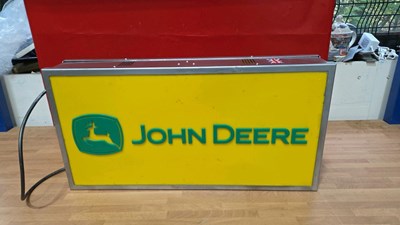 Lot 317 - JOHN DEERE LIGHT UP SIGN 24" X 12"