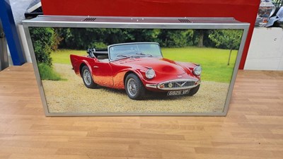 Lot 185 - DAIMLER DART SP 250 LIGHT UP SIGN 24" X 12"