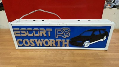 Lot 711 - ESCORT RS COSWORTH LIGHT UP SIGN 26" X 8"