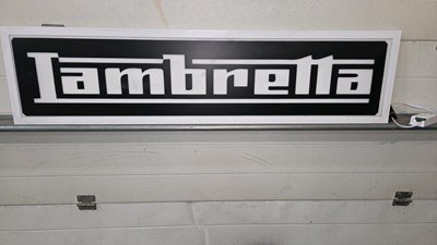 Lot 521 - LAMBRETTA LIGHT UP SIGN 47" X 12"