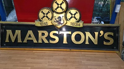 Lot 69 - MARSTON'S PUB SIGN 60" X 26"