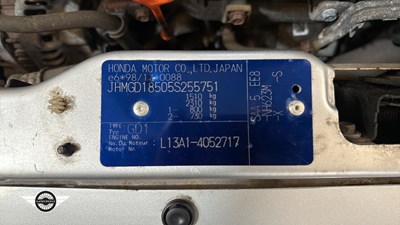 Lot 206 - 2005 HONDA JAZZ SE CVT