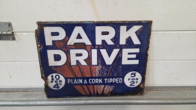 Lot 441 - PARK DRIVE / CONDOR TWIST , DOUBLE SIDED ENAMEL SIGN 16" x 12"