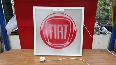 Lot 751 - FIAT LIGHT UP SIGN 232 x 23"