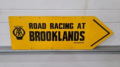 Lot 3 - BROOKLANDS ROAD RACING ENAMEL SIGN 40" X 13"
