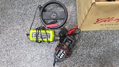 Lot 5 - MG TF SCALE BATTERY POWERED RIDE ON CAR WITH TRAILER