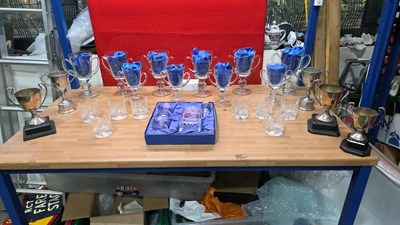 Lot 394 - RENAULT CLIO CUP 1994 WINNERS CRYSTAL GLASS TROPHIES