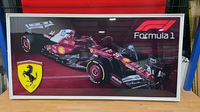Lot 71 - F1 FERRARI ILLUMINATED SIGN 47" X 24"