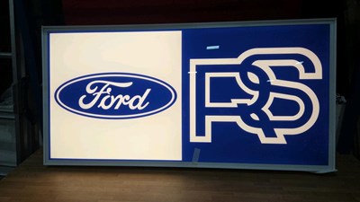 Lot 169 - FORD RS ILLUMINATED SIGN 47" X 24"