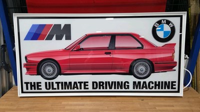 Lot 181 - BMW M3 E30 ILLUMINATED SIGN 47" X 24"