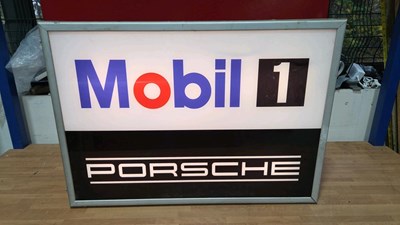 Lot 31 - MOBIL 1 , LIGHT UP SIGN 28" X 19"