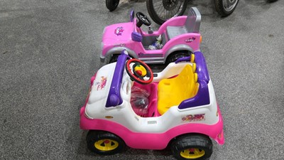 Lot 81 - PAIR OF CHILDS ELECTRIC CARS, OLD SHOP STOCK-ALL PROCEEDS TO CHARITY