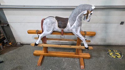 Lot 163 - VINTAGE STYLE ROCKING HORSE