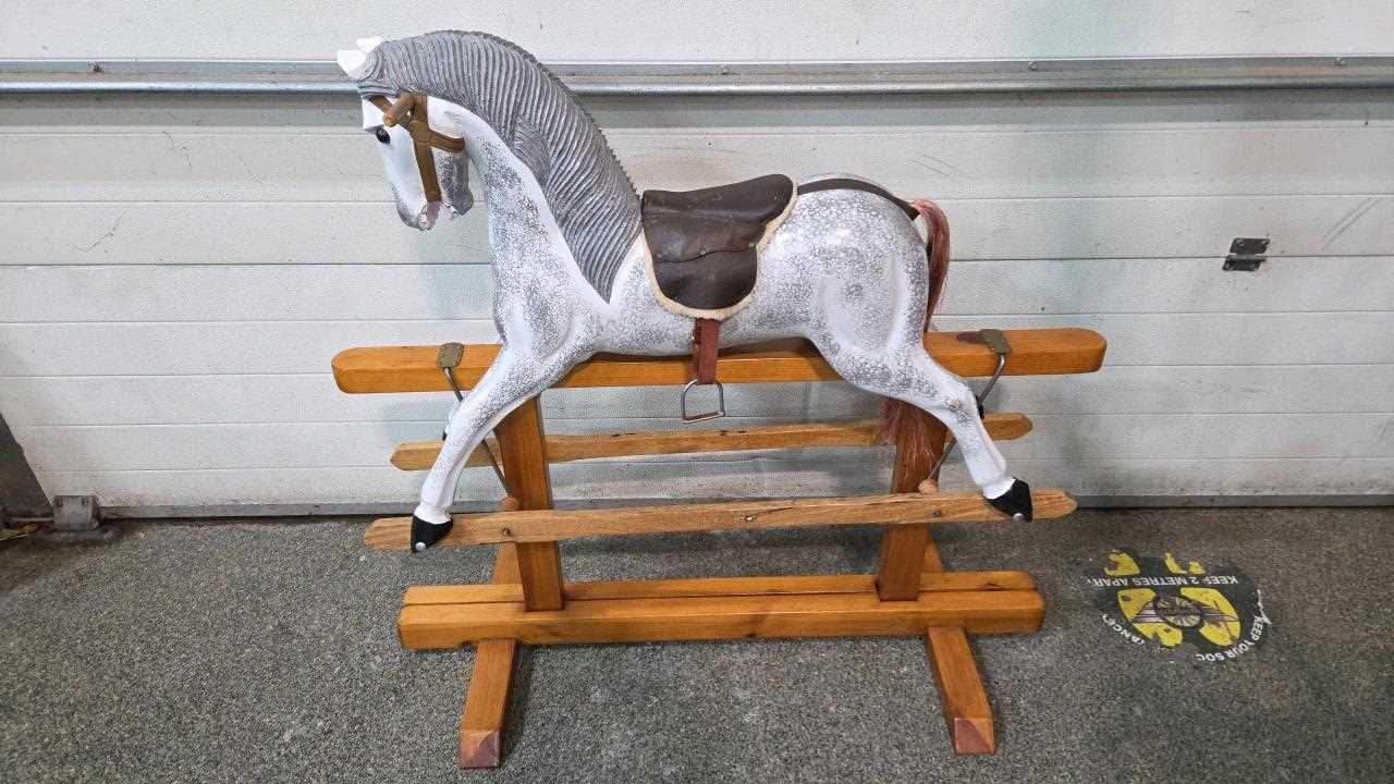 Lot 163 - VINTAGE STYLE ROCKING HORSE